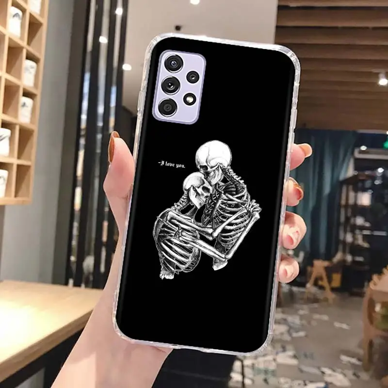 Skeleton Skull Tarot Card Phone Case Cover For Samsung Galaxy A55 A54 A52 A53 A15 A14 A12 A13 A25 A24 A22 A23 A35 A34 A32 A33 A0