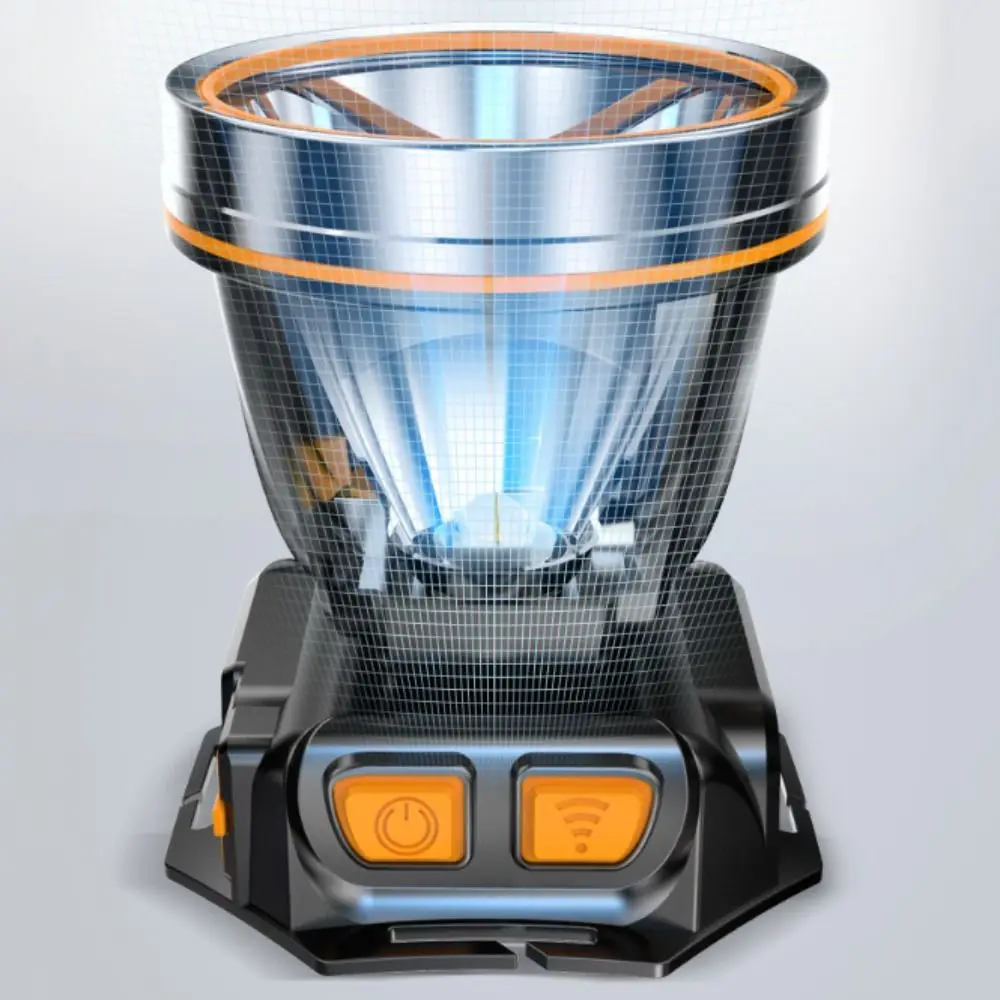 Adjustable Multifunctional Headlamp Waterproof USB Rechargeable Strong Light Flashlight Smart Sensing Head-Mounted