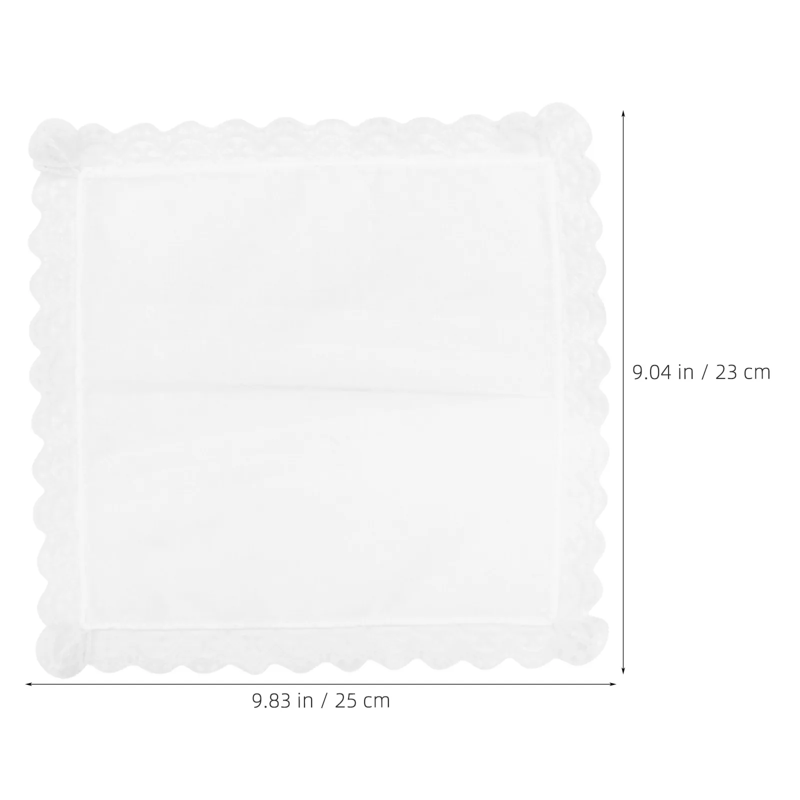 6Pcs White Lace Edge Bridal Handkerchief Set