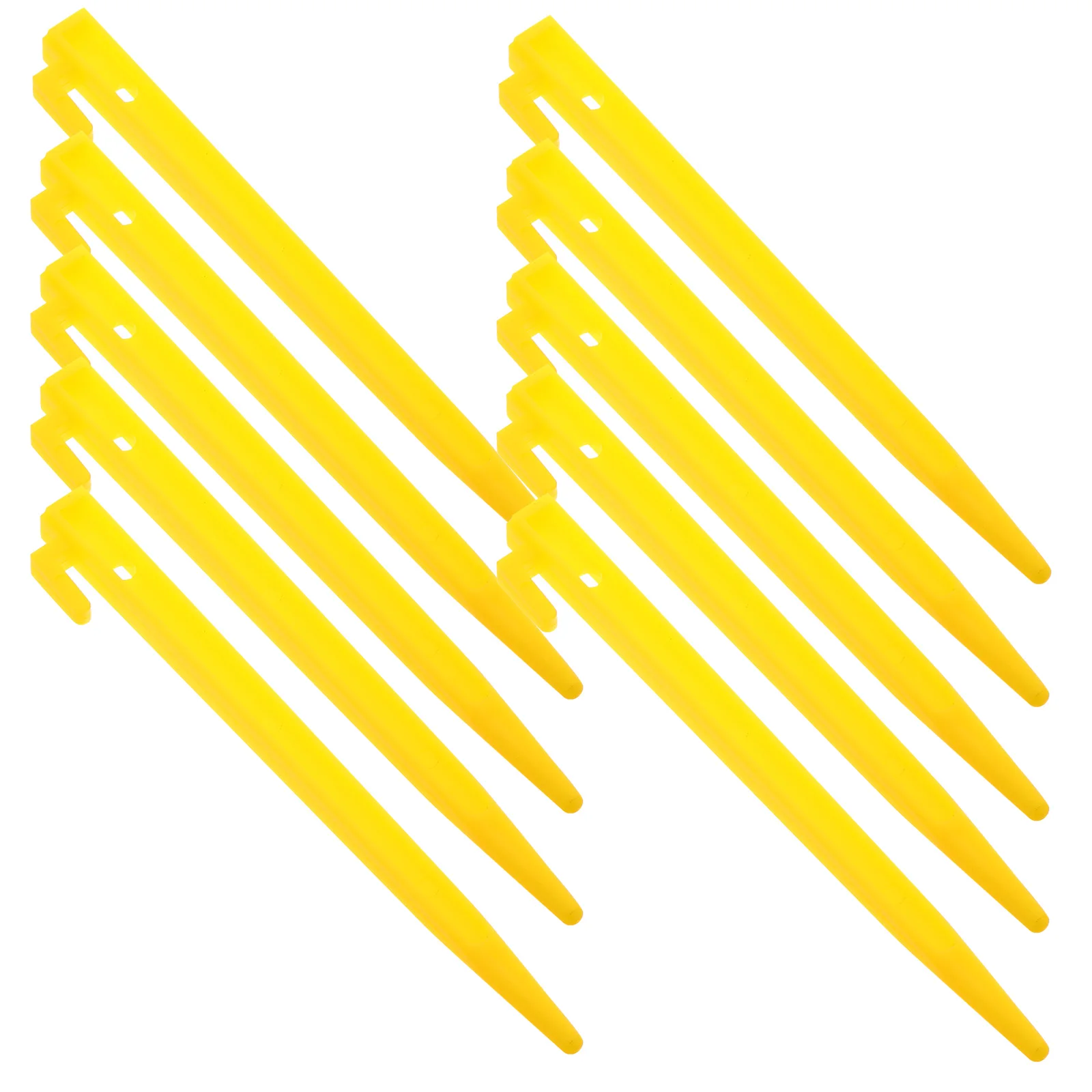 

10 Pcs Durable Plastic RV Garden Netting Stakes Camping Gear Ground Pegs Tent Pegs Canopy Vegetable Gardens Stakes