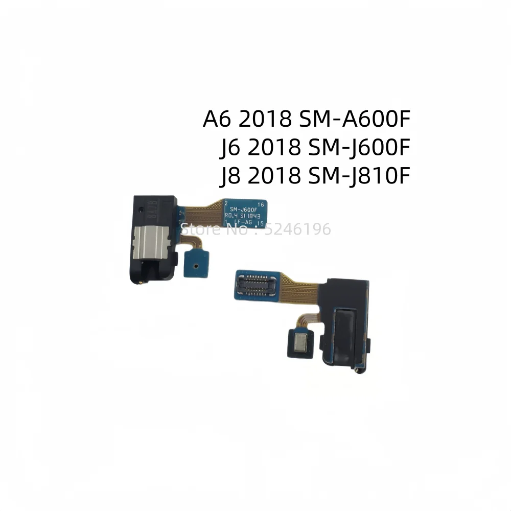 1pcs Headphone Audio jack With Microphone Flex Cable For Samsung Galaxy J6 2018 SM-J600F A6+ A6 2018 SM-A600F J8 2018 SM-J810F