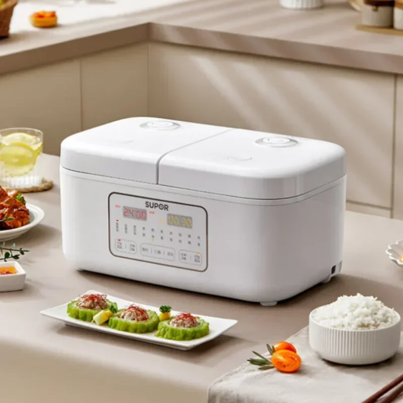 Hot sales 4L Dual Inner Pot Rice Cooker with Smart Soup Steam and Mini Pressure Cooking Dual-Controlled Automatic Electric