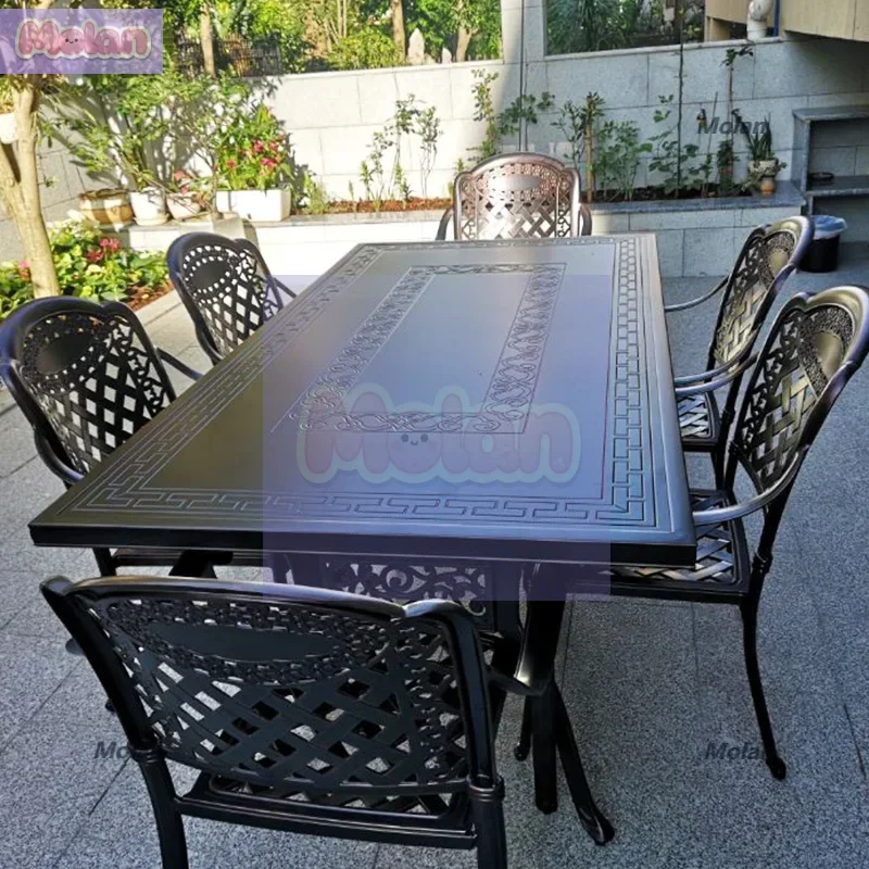 

Outdoor cast aluminum tables and chairs villa courtyard garden leisure tables and chairs outdoor open-air terrace European alumi
