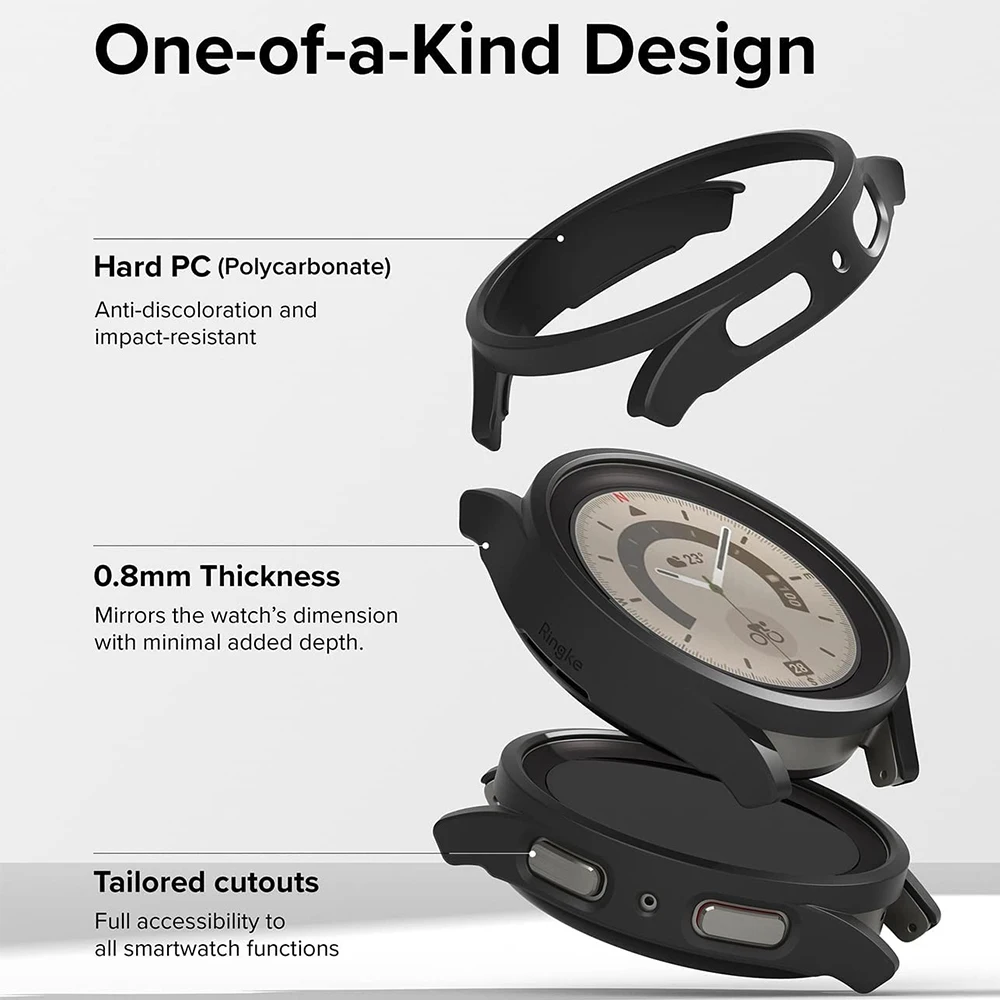 Watch Case for Samsung Galaxy Watch 5 40mm 44mm,Hard PC Bumper Set for Watch Galaxy 5 All-Around Protective Bumper Shell