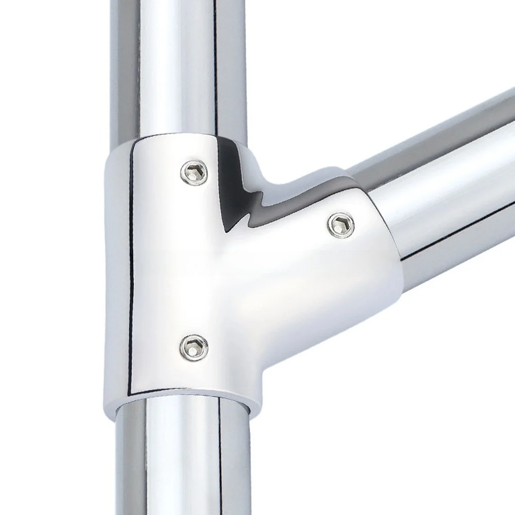 Yacht-Specific 316 Stainless Steel Three-Way Tee Connector for Handrail Framework Using For 22mm or 25mm Tubing