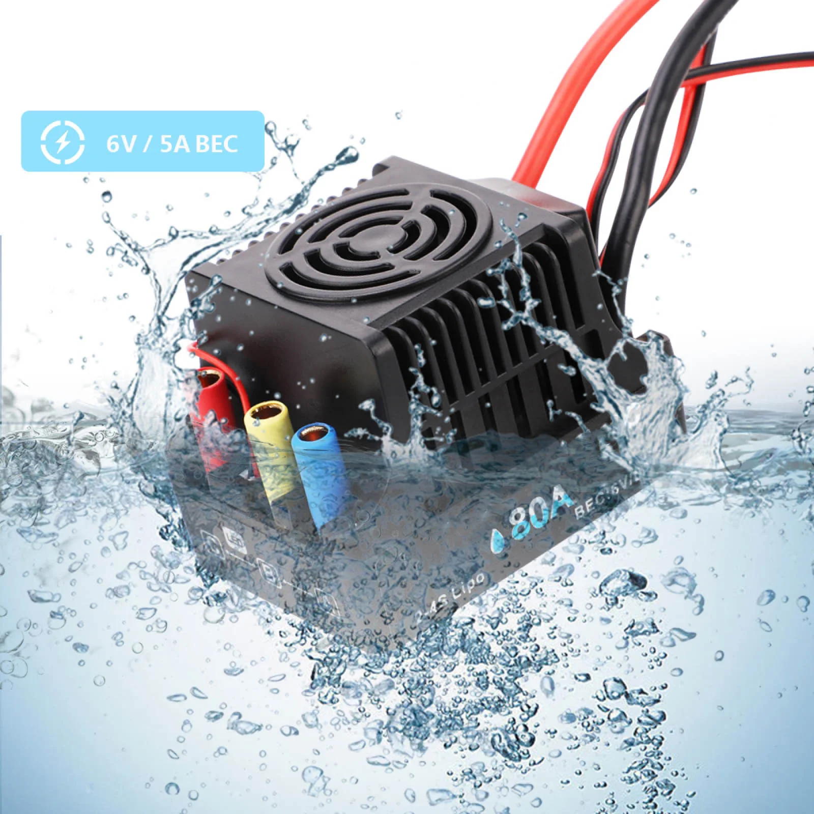 Sensored/Sensorless RC 80A Wasserdicht Motor ESC Elektronische Geschwindigkeit Controller Für 1/8 RC Remote Auto Ersetzen Zubehör
