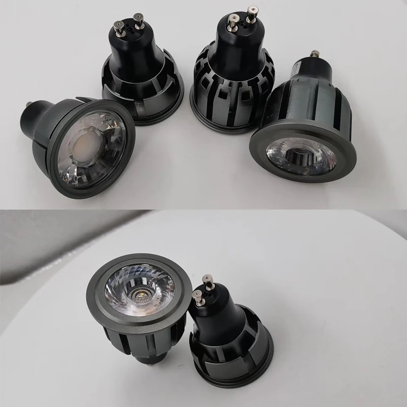 조광 가능 COB LED 전구 램프, 알루미늄 스포트라이트, GU10, GU5.3, E27, E14, MR16, 3W, 5W, DC12V, 85-265V