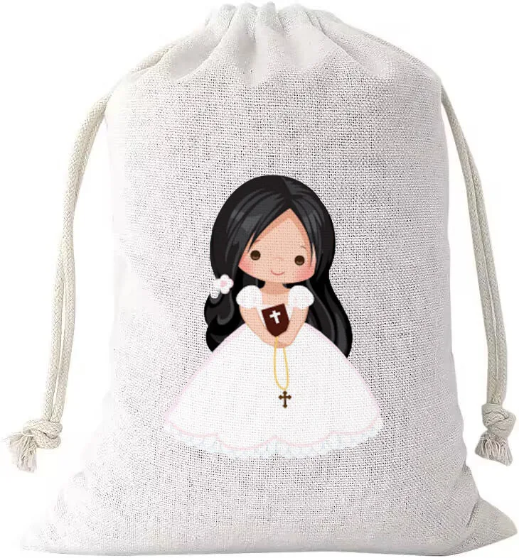 5pcs cross rosary boy girl 1st First Holy Communion party present bags Confirmation Religious decoration welcome thank you gift