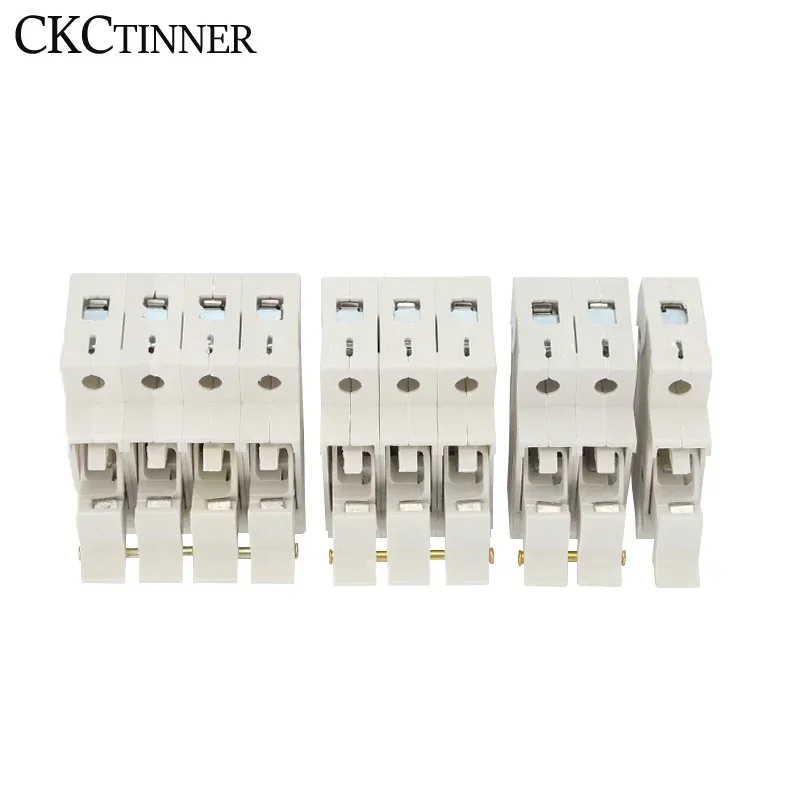 1P 2P 3P 4P RT18-32X AC ~380V Copper Fuse Holder 500V 10x38mm DIN rail mounting fuse holder bottom adapter with fuse