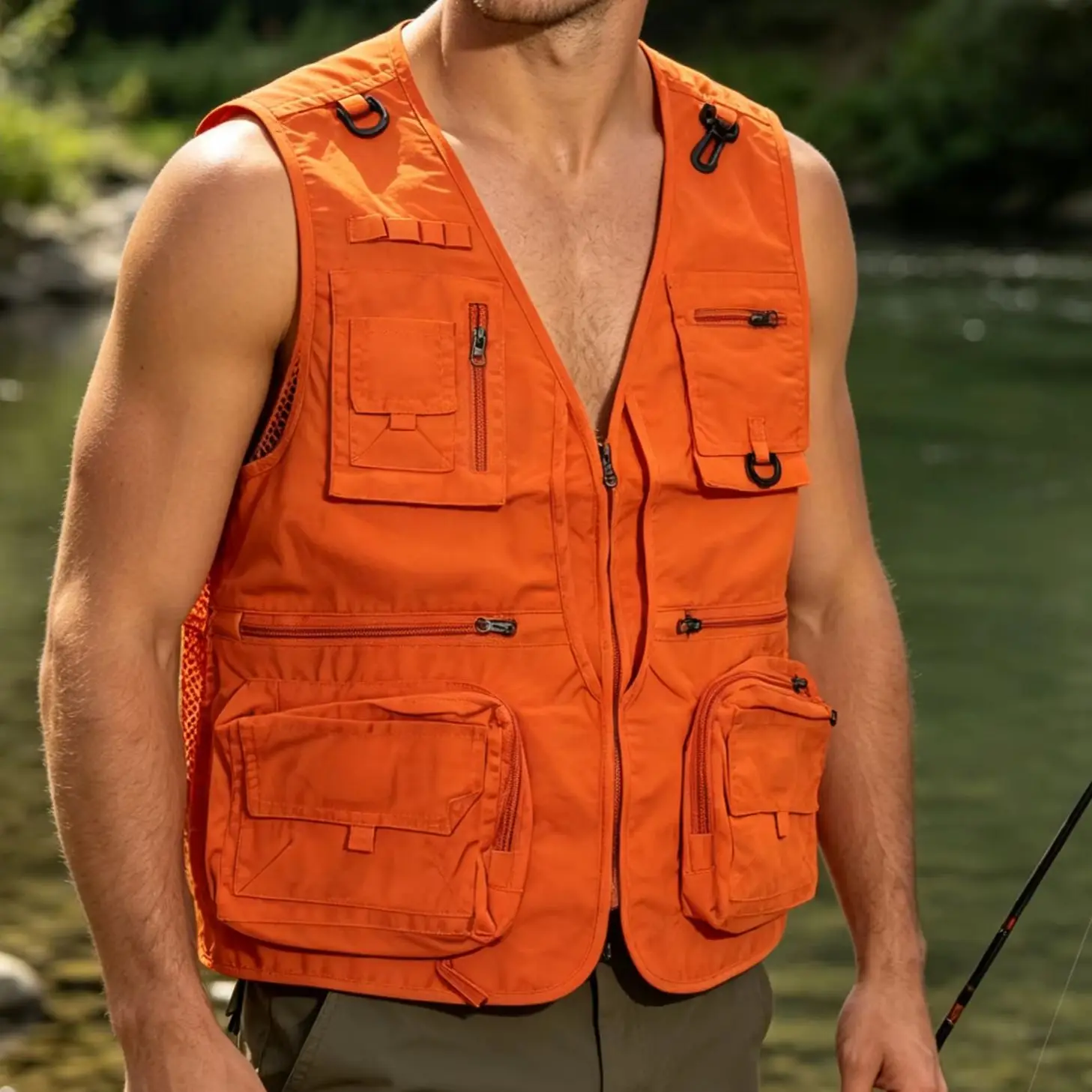14 Pocket Summer New Men's Tactical American Hiking Fishing Vest Men's Photographer Mesh Workwear Sleeveless Jacket Tool Vest