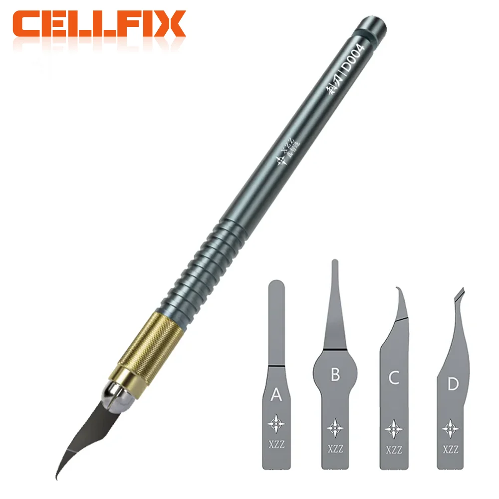 

XZZ D004 Blade Glue Remover Knife IC Chip Phone NAND Hard Drive Pry Handle Edge Steel Repair Tools HHT QianLi For Repair
