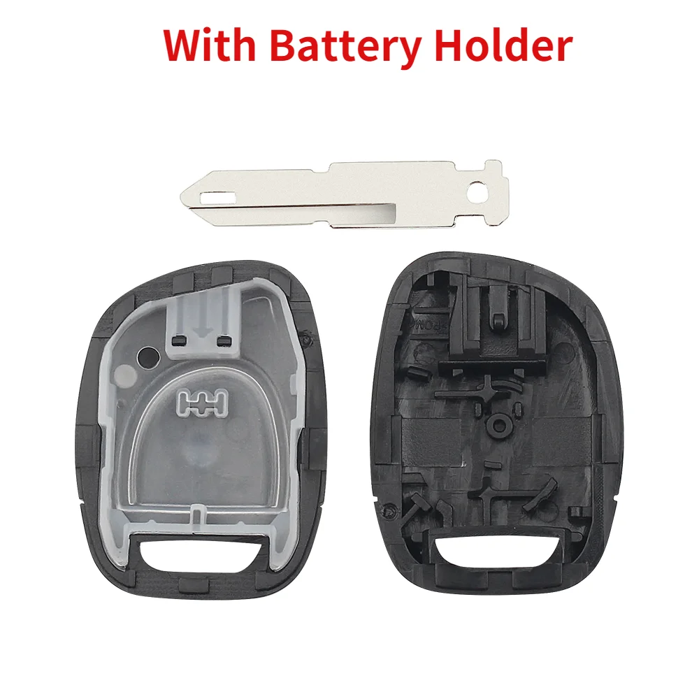 KEYYOU 10PCS For Renault Twingo Clio Kangoo Master NO Chip Keyless Entry Fob Key Case 1 Button Uncut Car Key Case Shell