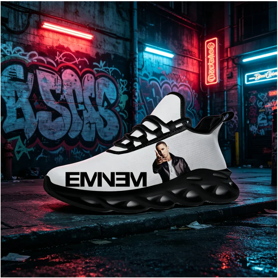 Eminem Custom Blade Casual Shoes Hip Hop Rapper Print Lightweight Breathable Unisex Street Fashion Outdoor Walking Sneakers