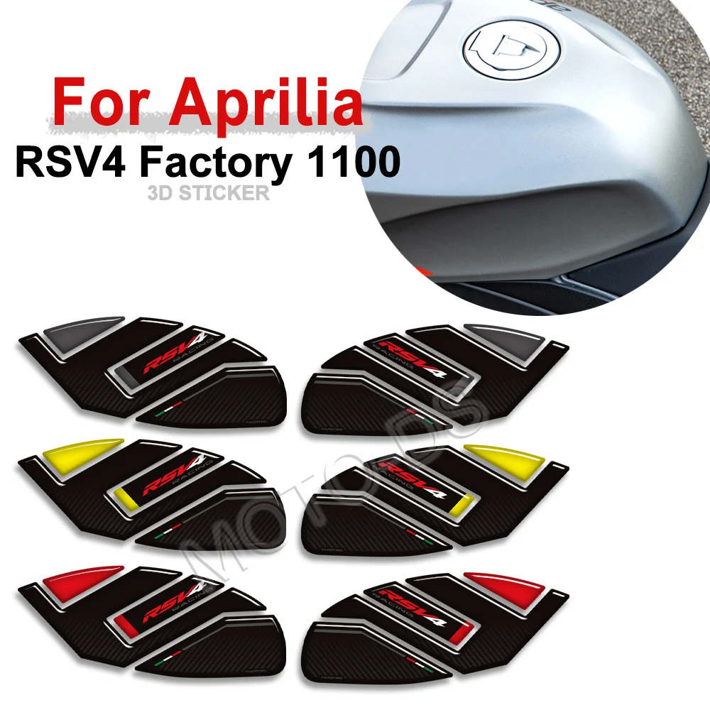 

RSV4 Motorcycle For Aprilia RS V4 Factory 1100 Tank Pad Gas Fuel Oil Kit Knee Fender Sticker Decal Protector 2023 2024 2025 2026