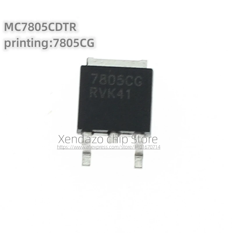 10pcs/lot MC7805CDTRKG MC7805CDTR Silk screen printing 7805CG TO-252 package Three terminal voltage regulator