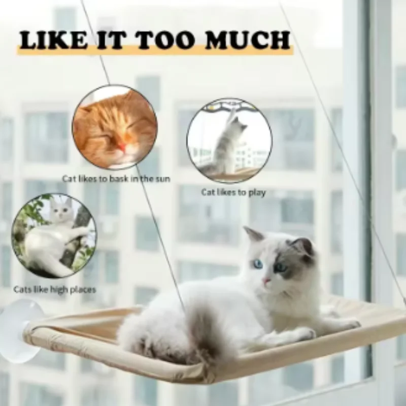 Window Hanger Cat Hammock Washable Detachable Pet Bed Suction Shelf Bag Beds Seat For Cat Sleeping Pet Supplies