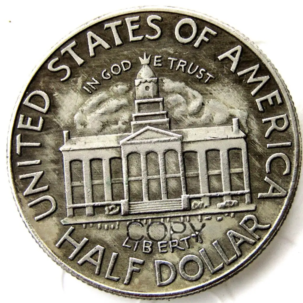 USA 1946 Iowa Half Dollar Commemorative Silver Plated Copy Coin