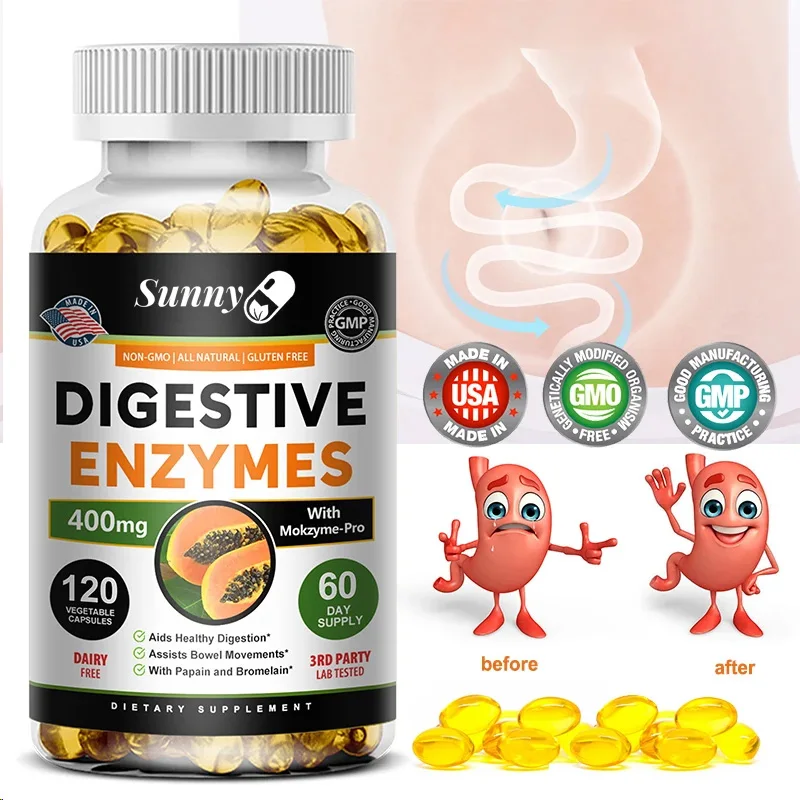 Digestive Enzyme Supplement Adult Digestive Enzyme Capsules Beneficial Bacteria Immune System Support and Healthy Digestion