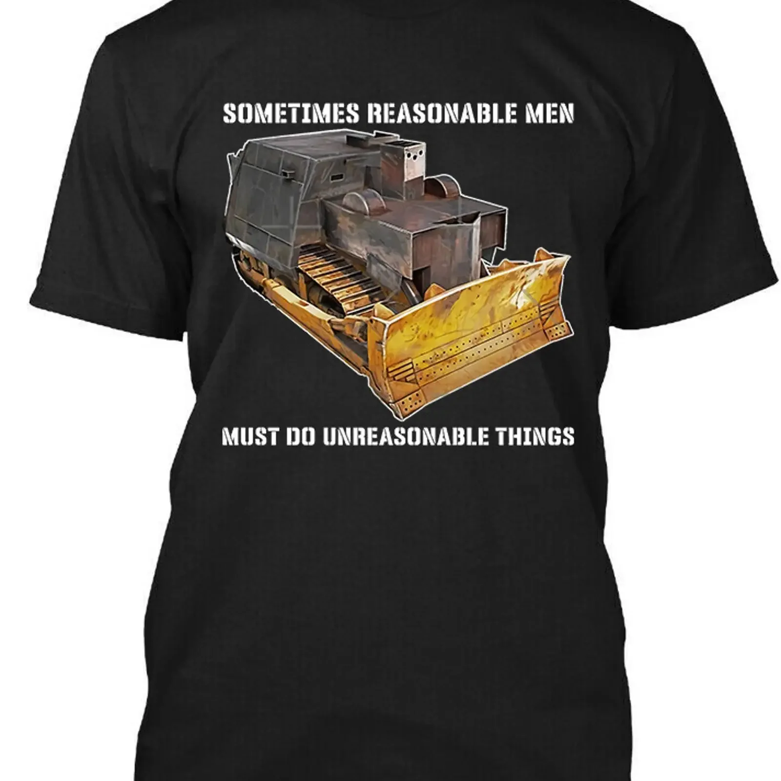 T shirt uomo Killdozer a volte ragionevole da fare irragionevole nuova con etichetta vintage Washed Unisex homme streetwear
