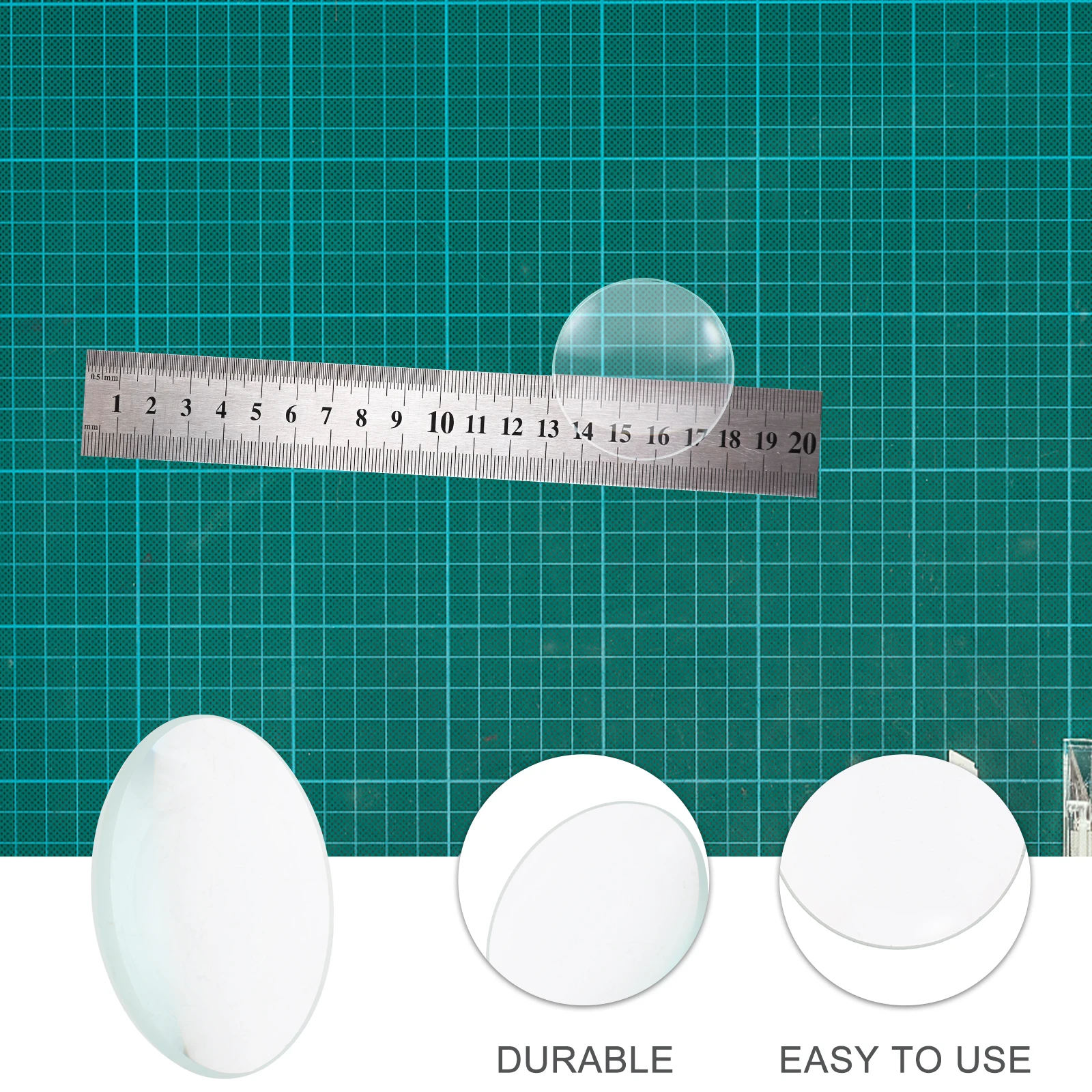 

Premium Quality 5cm 100mm Focal Length Double Convex Glass Lens Perfect for Classroom Demonstrations Convex Lens