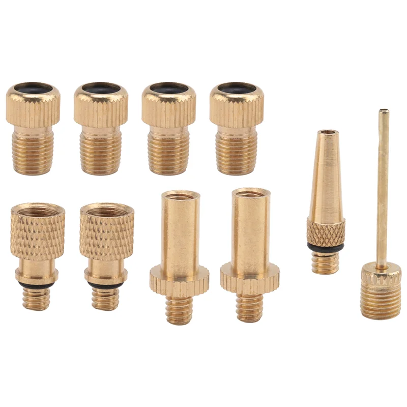 

A00E-Комплект насадок для насоса Presta Schrader, клапанная трубка, адаптеры для велосипедных клапанов для дорожного, MTB и велосипедного насоса Fixie