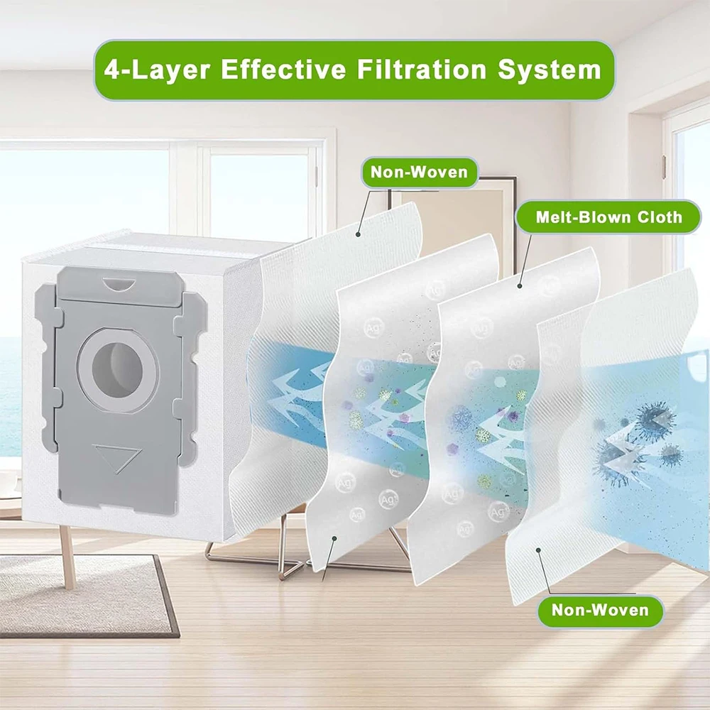 Main Roll Side Brush Dust Bag Spare Parts For iRobot Roomba S9 9150 S9+ Plus Robot Vacuum Cleaner, Replacement Accessories