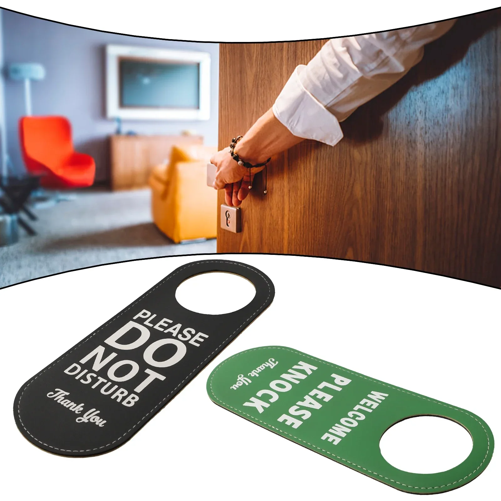 Do Not Disturb Door Sign Black/red + Green Home Décor Pattern Design Beautiful Black+green Room Door Hanger Tags Label