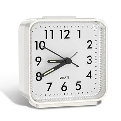 ORIA Analog Alarm Clock Bedside Alarm Clock Classic Small Clock Portable Children Desk Despertador 4 Colors for Home Travel