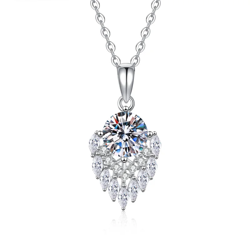

ZFSILVER модное модное классическое серебро s925 с муассанитом, дизайн, ожерелье с каплями воды для подвесок, женские аксессуары, ювелирные изделия, подарок XL500