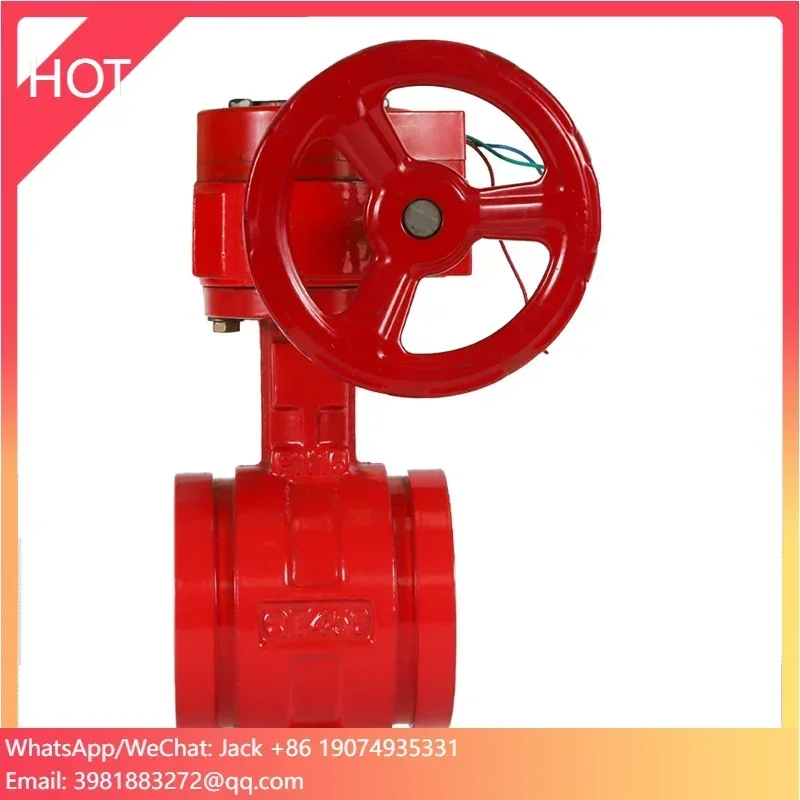 Fire Fighting UL FM Approval Grooved Butterfly Valve (Gear actuator & tamper switch)