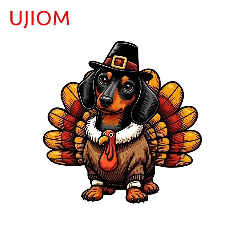 UJIOM Thanksgiving Creative Funny Turkey Wall Sticker Festival Hot Selling Novelty Decal Suitable for Wardrobe Decoration