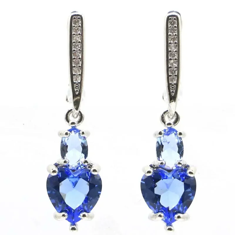 

6g Customized 925 SOLID STERLING SILVER Earrings Romantic Tanzanite Violet Topaz Rhodolite Garnet Mystic Topaz