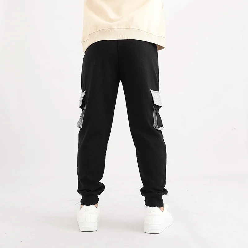 New Spring Korean Style 2026 Children's Sports Pants Kids Labeling Work Trousers For Children's Boys 4-13 Years Wear