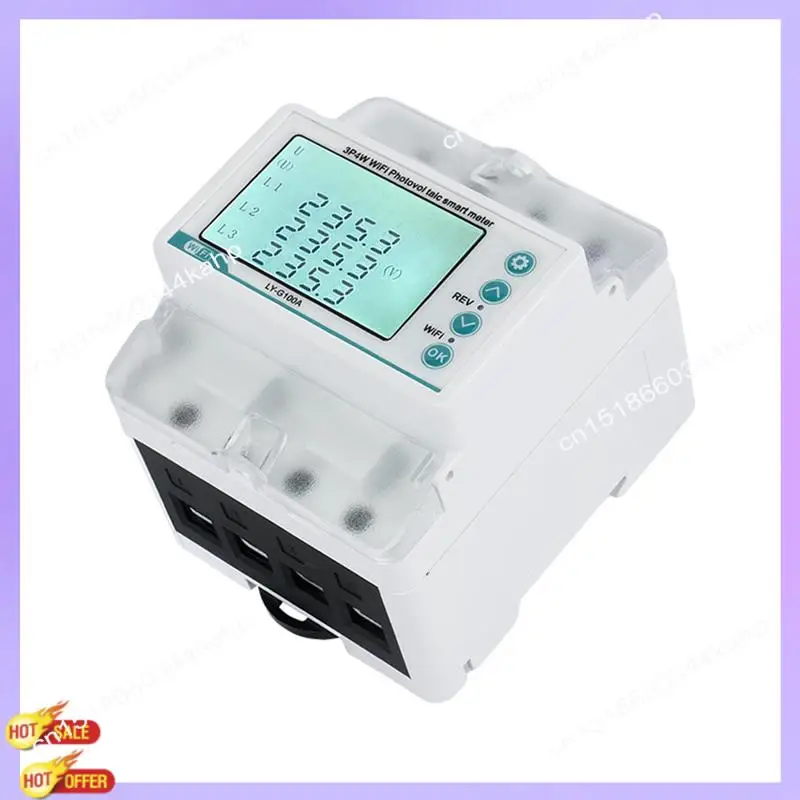 

CLCU 3 Phase 4 Wire 100A Tuya Wifi Smart Bi-Directional Energy Power Kwh Meter Over Under Voltage Protector Over Load Protect