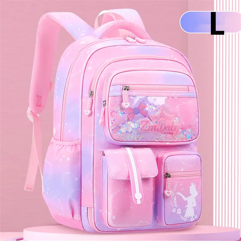 2024 New Girl Children Backpack School Bag Back Pack Pink For Kid Child Teenage Schoolbag Primary Kawaii Cute Waterproof Little