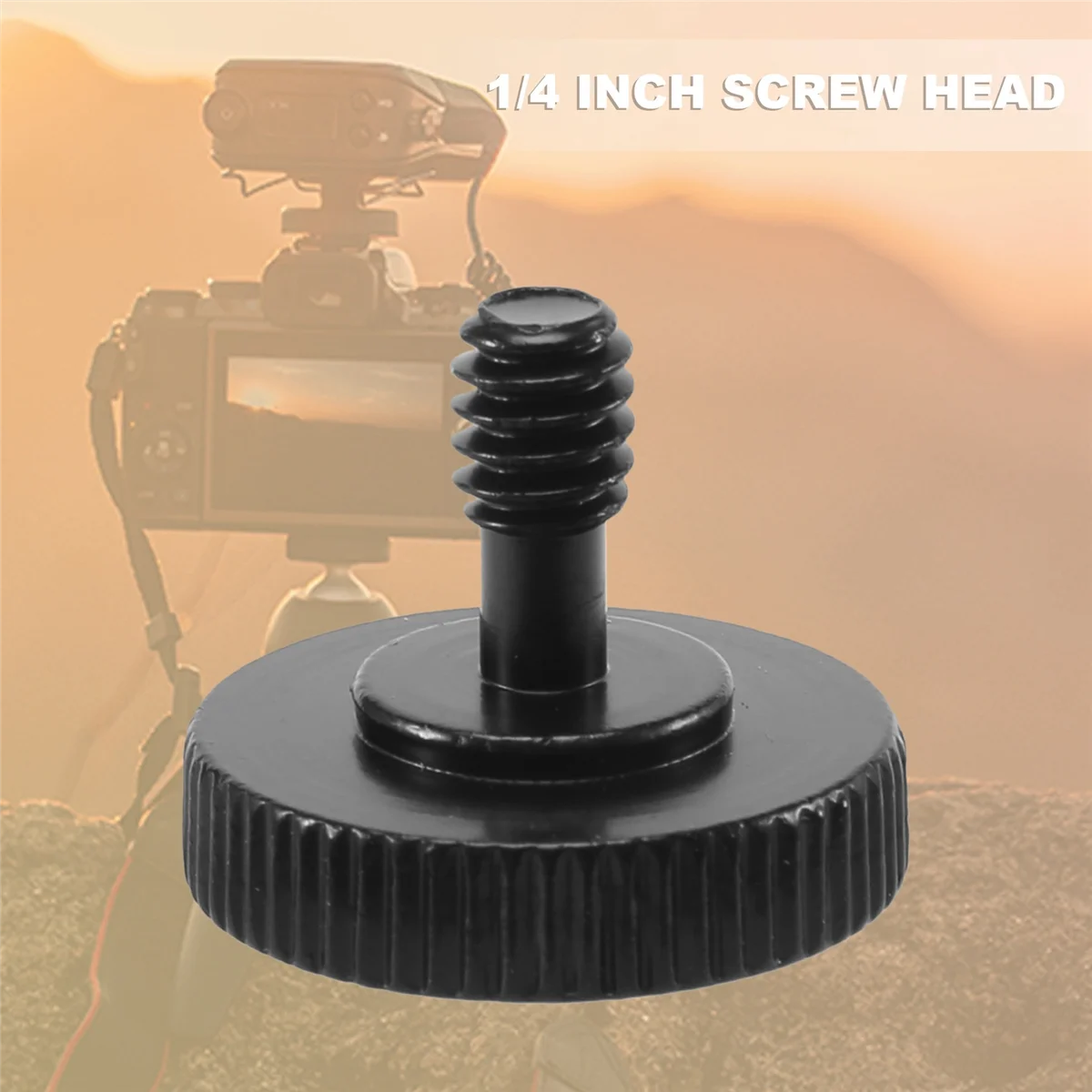 Thumb Screw Camera Quick Release 1/4 inch Thumbscrew L Bracket Screw Mount Adapter Bottom 1/4 inch-20 Female Thread (Pack of 2)