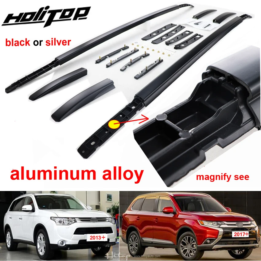 Thicken roof rack/roof rail/bar for Mitsubishi Outlander 2013-2021,thickest aluminum alloy,screw fix,free drill hole,real strong