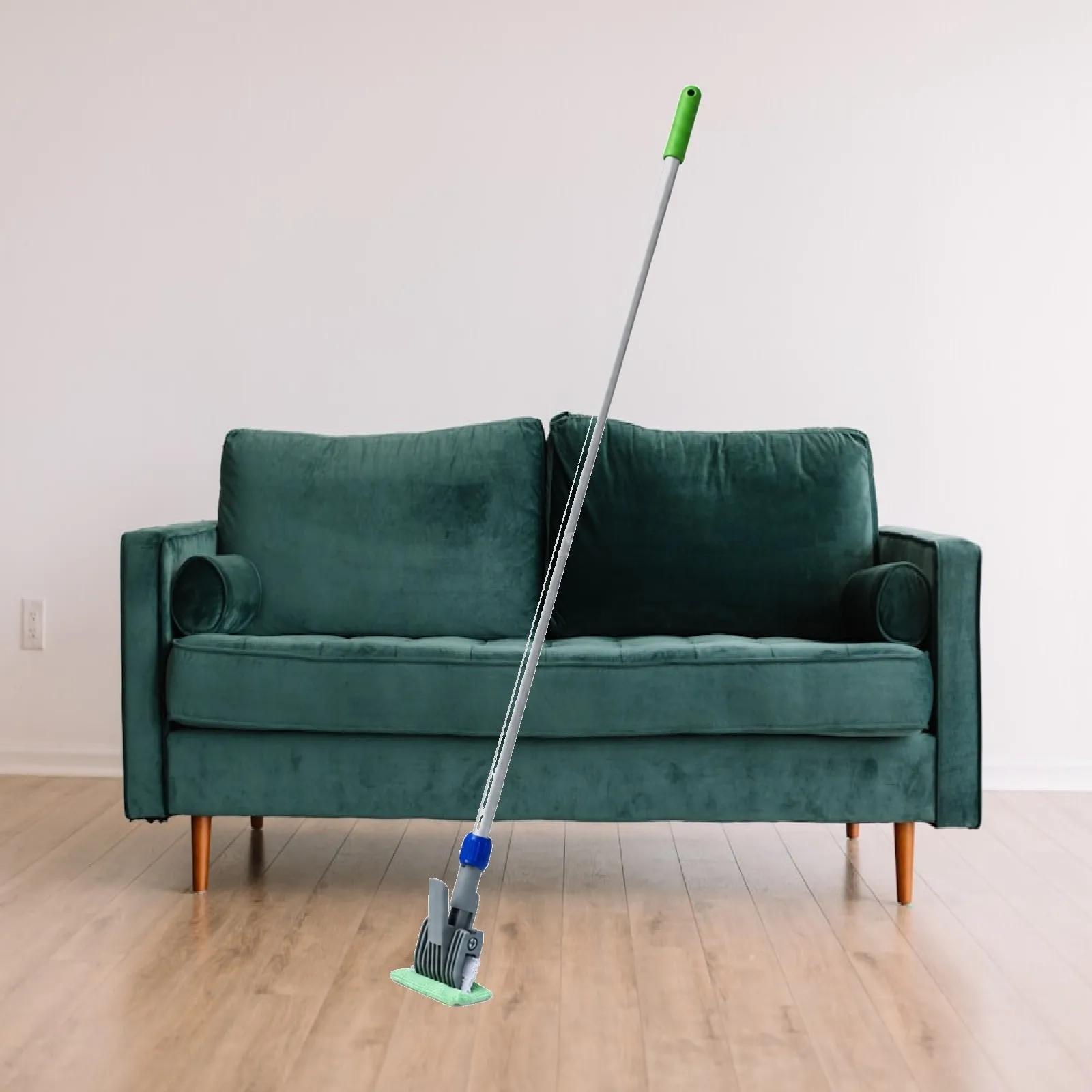 Household Floor Cleaning Mop Head Clip Holder with Stainless Steel Handle for Quick Cloth Swap