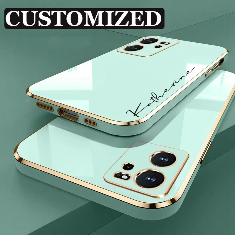 Personalized Custom Name Case For Xiaomi mi 13t Pro mi13t 12t 11t 10t Pro Luxury 6D Plating Soft Cover mi 13t 12t 11t 10t pro