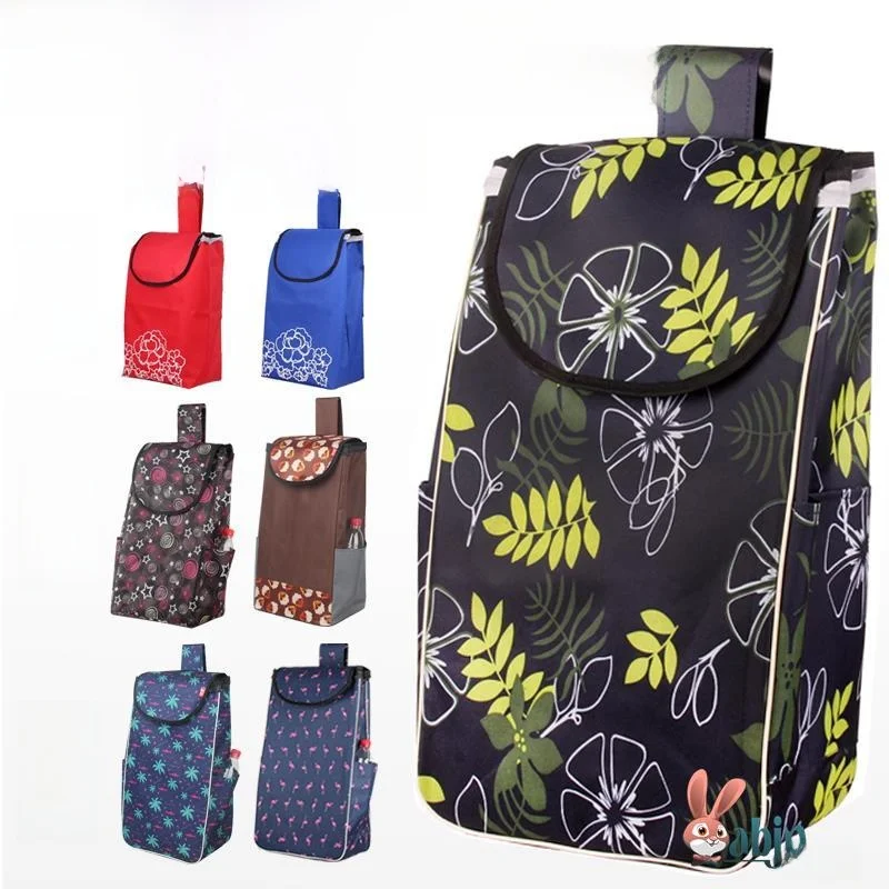 

Large Double Layer Ox Cloth Canvas Bag op Cart Tru Vegetable Bung Car Portable cery Cart Durable Market Bag