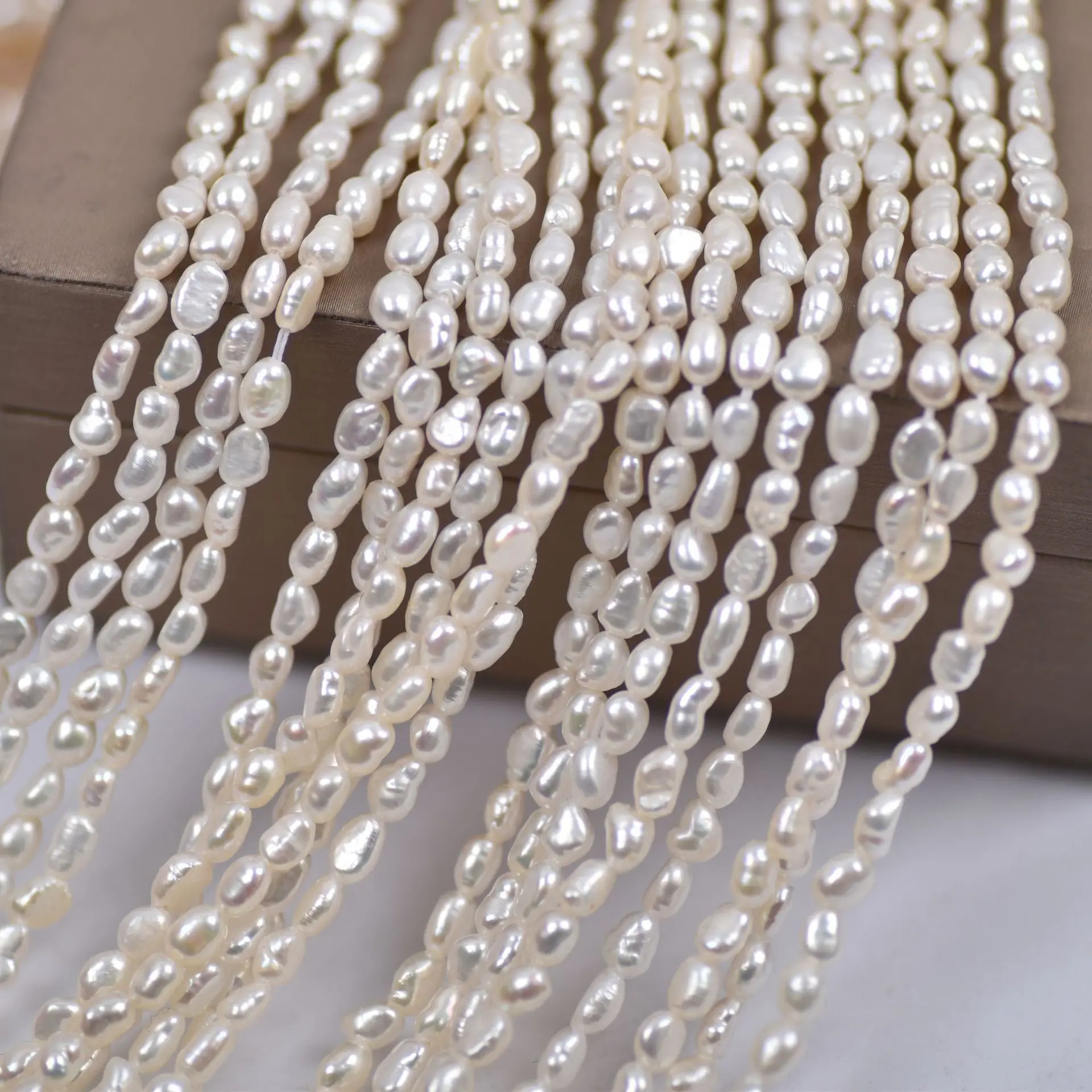 Cost-Effective Option: Natural Freshwater Pearl Loose Pearls Handmade DIY Materials Baroque Double-Polished Small Pearls 3-4mm
