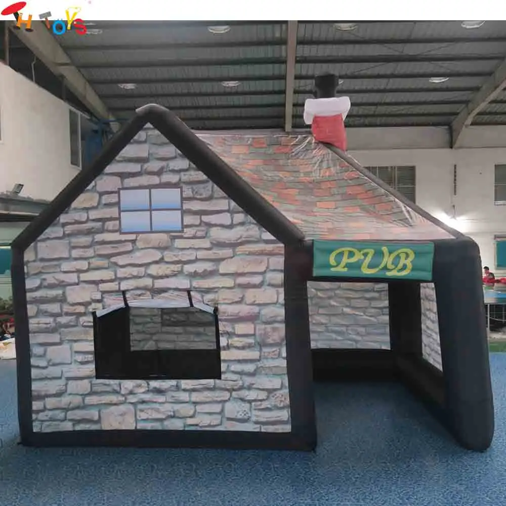 

Fast Shipping 6x4x5mH Inflatable Pub Tent Irish Pub Bar Tents with Blower