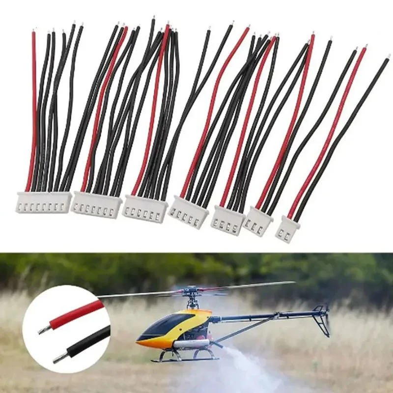 10 Uds RC Lipo balanceador de batería enchufe de cargador 15cm conector de cable de silicona paso de 2,54mm para modelos de aviones de Control remoto 1S-8S