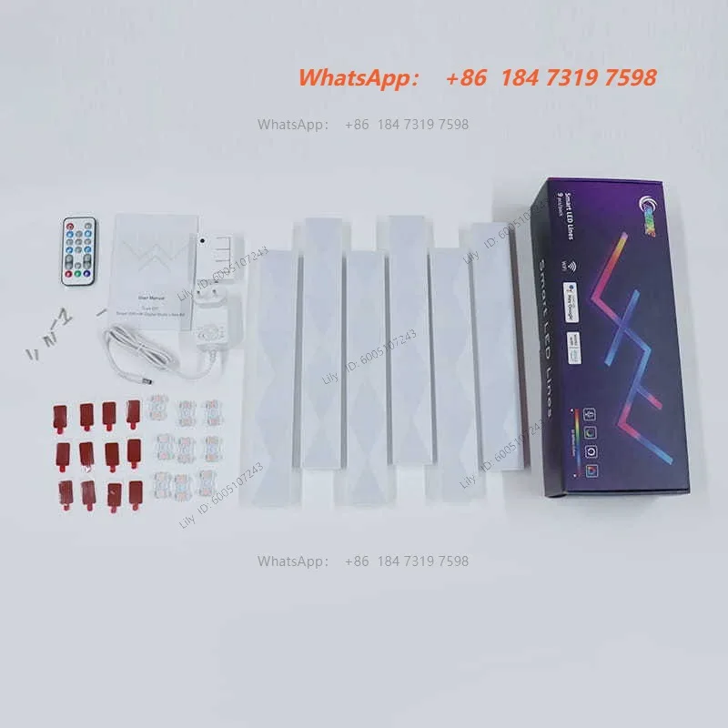 Graffiti led lamp Symphony strip ambient light random splicing line wifi strip lamp rgb tv background