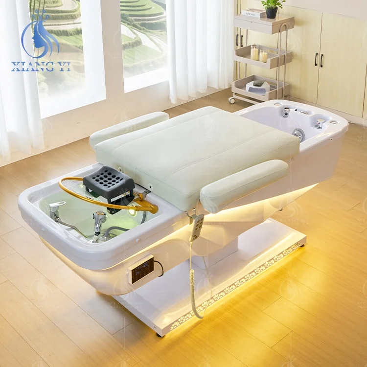 Luxury Electric Lift Hair Salon Wash Shampoo Bed Pedicure Chair Head Spa Bed