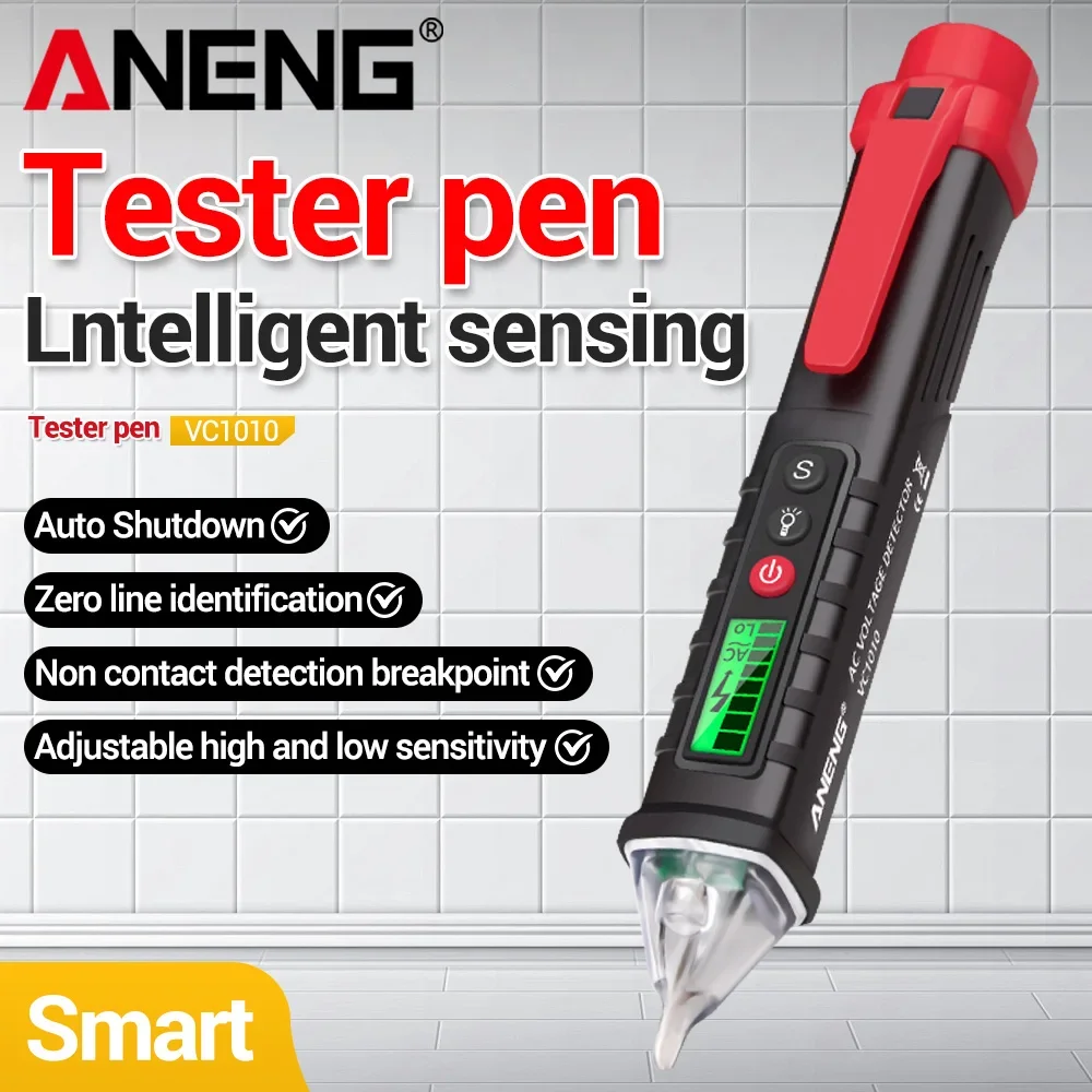 

ANENG VC1010 Smart Digital Induction Pen 12~1000V Voltage Induction Detector High Sensitivity Non-Contact Find Breakpoint Tester