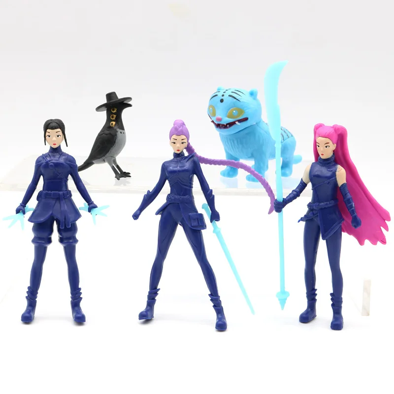 5 pièces/ensemble films d'anime Kpop Figure k-pop démon tigre Figurine jouet bureau décor Statues ornement enfant