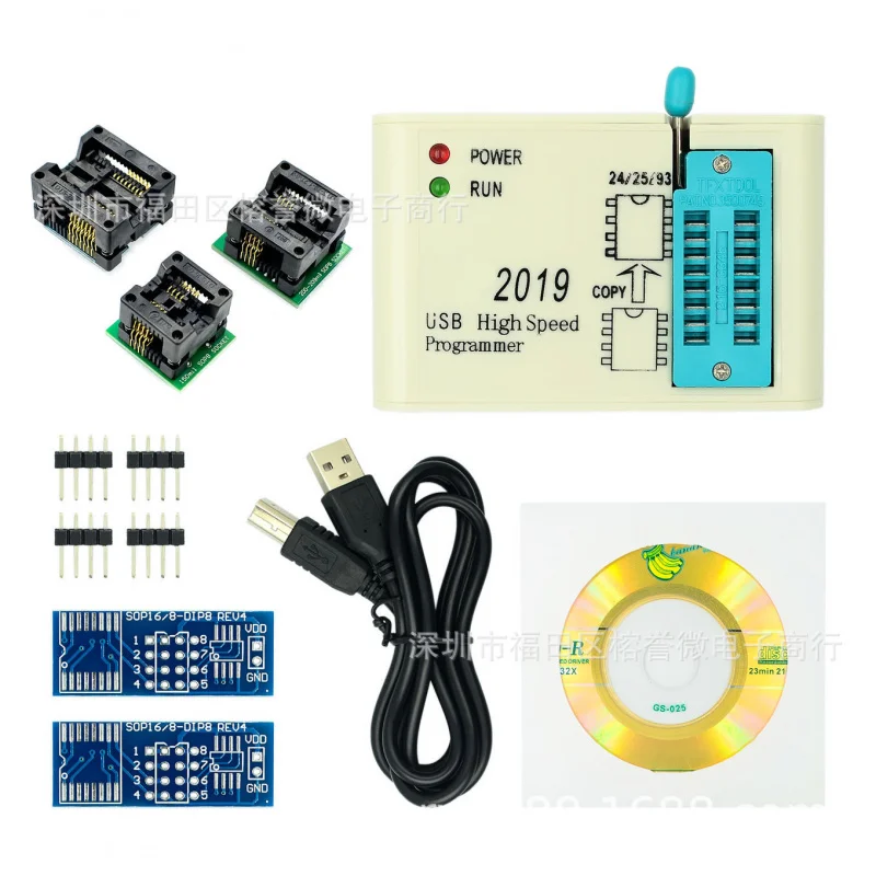 EZP2019+ FLASHProgrammer SPI de alta velocidade 24/25/93 bios 25T80Burn Replica offline