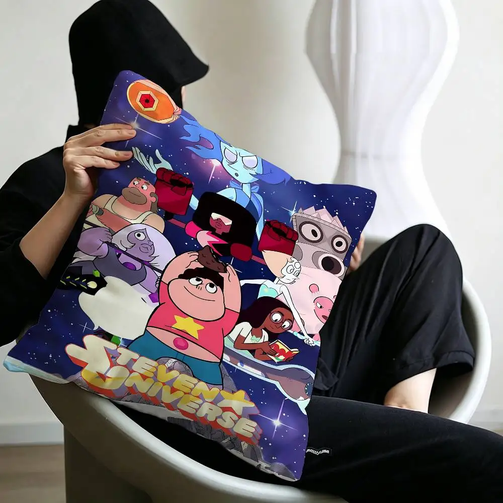 Anime S-Steven Universe  Cushion Cover Inches Farmhouse Decor Home Throw Pillow Covers for Couch Decorations