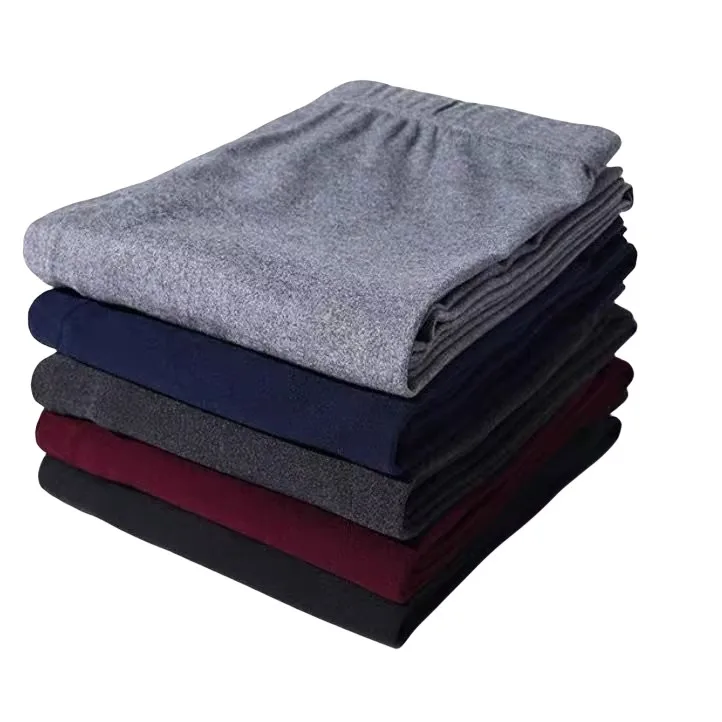 Thiened الألمانية المخملية بناطيل تدفئة الرجال ملابس داخلية Fce اصطف الخريف Spwear حجم كبير التخسيس طبقة قاعدة بنطلون